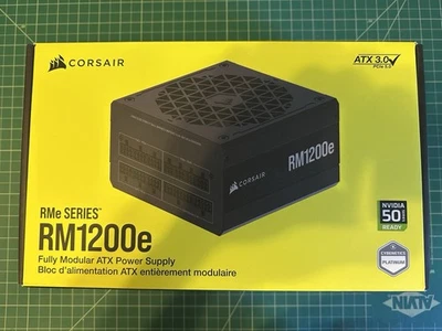 CORSAIR RMe Series RM1200e ATX Power Supply–Fully Modular–ATX 3.0 – 80 PLUS GOLD - Image 1 of 4