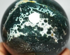 Collection ! Raw NATURAL OCEAN JASPER Geode QUARTZ CRYSTAL Sphere Ball HEALING - Picture 1 of 12