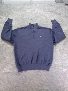 Jack nicklaus Sweater Men's Size Medium 1/4 Zip mock Neck Blue Pullover - Picture 1 of 12