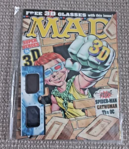 Australian Mad Magazine Super Heroes 3D #411 & 3D glasses, New and unopened - Picture 1 of 4