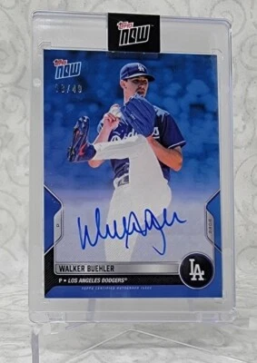 2022 TOPPS NOW ROAD TO OPENING DAY WALKER BUEHLER DODGERS ON-CARD AUTO /49 - Image 1 of 2