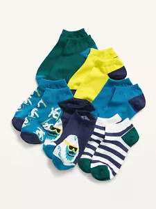 Old Navy Kids Boys Snowboarding Yeti Solid Ankle Socks 6 Pack Size S M L - Picture 1 of 1