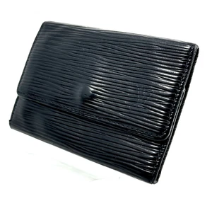 Auténtico estuche para llaves de cuero Epi negro 6 porta llaves LV Louis Vuitton - Imagen 1 de 19