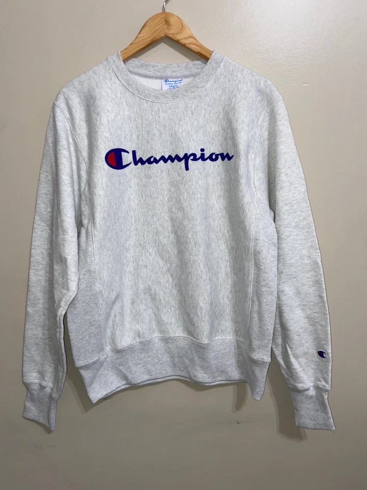Champion Reverse Weave Men’s Medium Crew Neck Silver Grey Sweatshirt