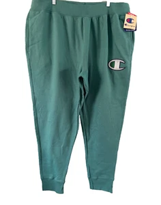 NWT Champion Reverse Weave Joggers Womens 3XL XXXL Green Elastic Waist Pockets - Picture 1 of 14