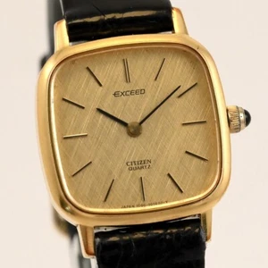 *Near MINT* CITIZEN Exceed 24mm/ Gold Tone dial women's QUARTZ Ref.4-101251 - Picture 1 of 7