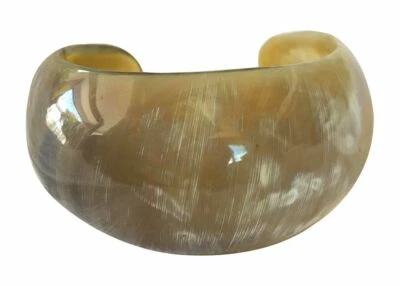 Brazalete de cuerno de vaca con textura nuevo artesanal hecho a mano Foto 1 de 3