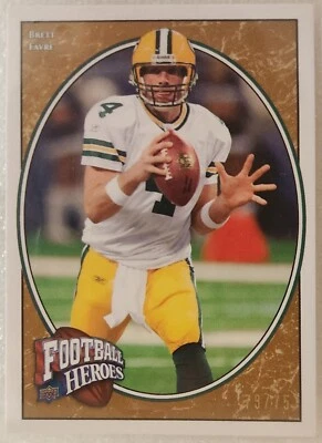 2008 Upper Deck Football Heroes Bronze Brett Favre #6 Green Bay Packers /75 HOF - Image 1 of 3