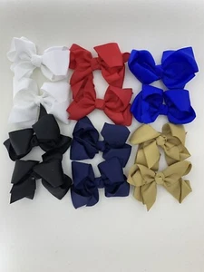 12pcs 5inch Hair Bows Boutique Alligator Hair Clips For Girls And Teens. - Picture 1 of 2