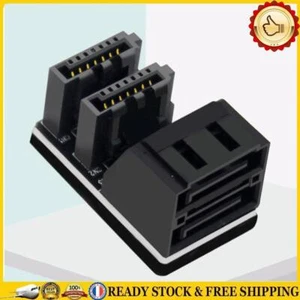 2 SATA 7Pin Adapter Converter Plug and Play for Computer SSD HDD (90 Degree) - Afbeelding 1 van 7