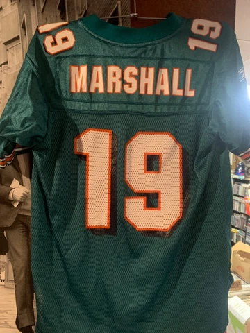 Brandon Marshall Jersey Miami Dolphins REEBOK NFL Equipment Sz Youth M Green Cover