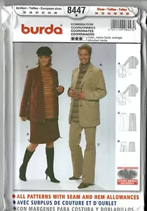 Burda 8447 - Patrón de costura - Chaqueta de maternidad, pantalones, falda en tallas 10-20 - Imagen 1 de 2