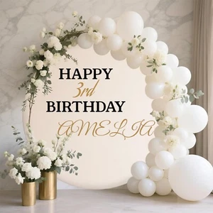 LARGE Personalised Birthday VINYL DECAL for BALLOON BACK DROP SAIL BOARD SIGN - Picture 1 of 1
