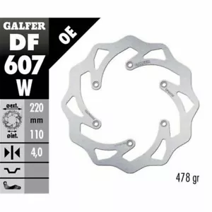 Disco freno posteriore Galfer KTM 300 EXC 1991-2022 - design onda fissa enduro - Foto 1 di 3