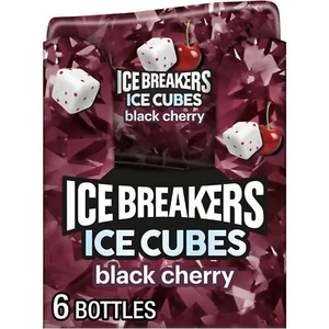 ICE BREAKERS ICE CUBES Black Cherry Sugar Free Chewing Gum 40 Count Pack of 6 - Picture 1 of 7