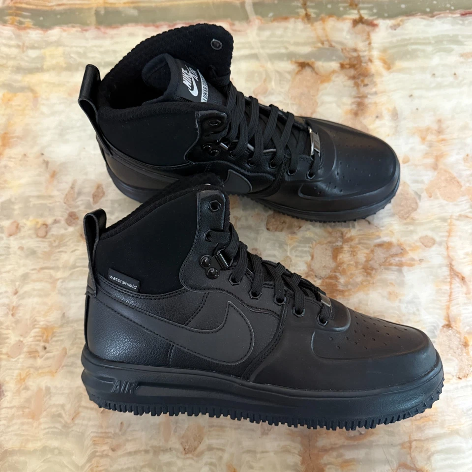 Nike Men's Sneakerboot Black Lunar Force 1 706803-002 High Top Lace Up Size 6 - Image 1 of 4