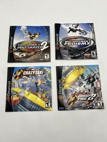 LOT of (4) - Sega Dreamcast Manual - Crazy Taxi / Tony Hawk / Dave Mirra