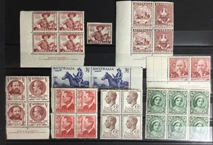 Australien 1940’s-50’s Definitives & Sets in Blocks, Pairs & Single MH/MNH - Bild 1 von 1