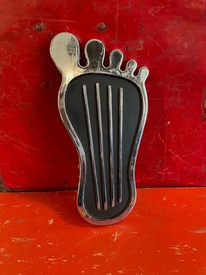 Pedal de acelerador vintage cromado Cal Custom en forma de pie, hecho en Taiwán Foto 1 de 4