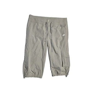 Nike M Cargo Capri Crop Hiking Pants Gray Adjustable Hem Pockets Women's - Picture 1 of 3