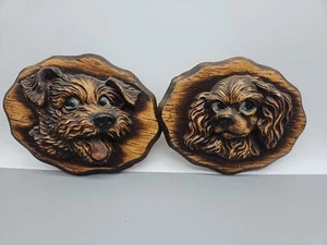 Lady & The Tramp Dog Wall Plaques Terrier & Cocker Spaniel Molded Plastic - Picture 1 of 6