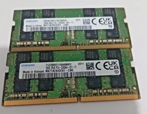 Samsung 32GB (2x16GB) DDR4-3200 SODIMM PC4-25600 Laptop Memory - Picture 1 of 2