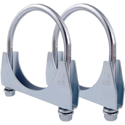 Auspuffschellen Rohrklemme U-Bolt Edelstahl 76mm 2 Stück - Bild 1 von 2