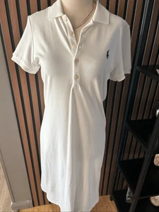 Ralph Lauren Damen Polokleid weiß Baumwolle Neu mit Etikett Gr. M - Bild 1 von 6