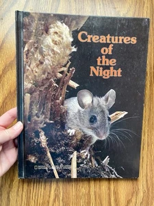Creatures of the Night book National Geographic Owls Bats Worms 1977 HC Nice - Bild 1 von 6