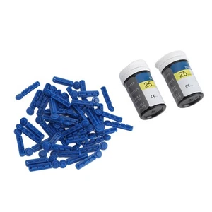 50 Stück Blutzuckerteststreifen 50 Lanzetten hochgenaues Blutzuckertestset - Bild 1 von 22