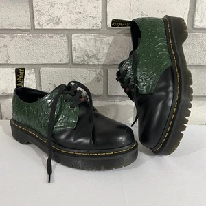 Dr Martens 1461 Bex X Niña Grueso Verde Leopardo Repujado Botas Zapatos Reino Unido 6 UE 39 - Imagen 1 de 18