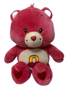 Vintage 2004 Care Bear Jumbo "Secret Bear" 24" Large Pink Locket Heart Plush Y2K - Afbeelding 1 van 6