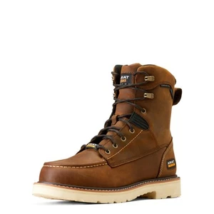 Ariat Men's Rebar Lift 8" Waterproof Composite Toe Work Boot Distressed Brown - Picture 1 of 6
