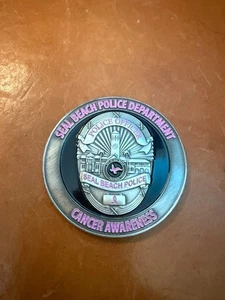 Moneda Desafío de Concientización sobre el Cáncer de California del Departamento de Policía de Seal Beach - Imagen 1 de 2