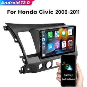 1+32G Android 13 For Honda Civic 2006-2011 10''Car Radio Stereo NAVI GPS WIFI  - Foto 1 di 12
