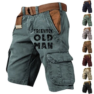 Mens Summer Casual Loose Cargo Shorts Multi-Pockets Jogging Sports Shorts Pants❤ - Picture 1 of 35
