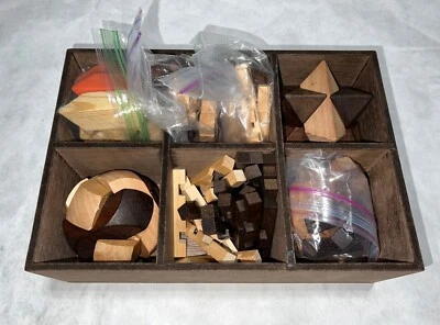 Thinking Puzzles 8 Premium Puzzle Teaser 100% Wood Quality - Image 1 of 4