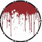 Custom 22" Kick Bass Drum Head Graphical Image Front Skin Blood Drips