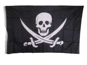 3x5 Jolly Roger Pirate Calico Jack Rackham Flag 3'x5' Banner Brass Grommets 100D - Picture 1 of 5