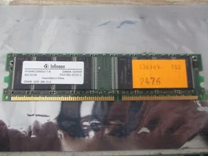Infineon HYS64D32900GU-7-B CL2 266Mhz PC-2100 256MB DDR RAM Arbeitsspeicher - Bild 1 von 5