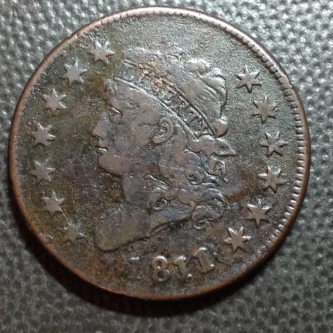 1811/0   VF   Classic Head Large Cent   Rare Overdate Cover