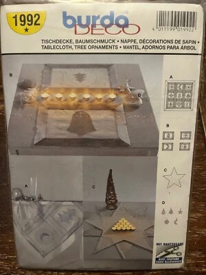 Burda 1992 UNCUT Sewing Pattern, Tablecloth, Christmas Tree Ornaments - Image 1 of 2