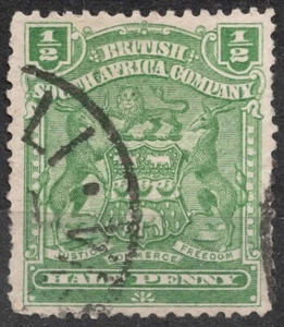 SG75 1898 ½d British South Africa Company Coat of Arms 1898-1909 , used , HH - Picture 1 of 2