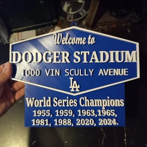 LA DODGERS 3D Stadium World Series Sign MLB BASEBALL 12"×11" - Picture 1 of 13