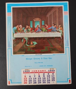 Monger Grocery & ESSO Gas 1969 Calendar Lenoir City TN. - Picture 1 of 5
