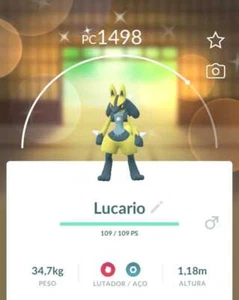 Pokémon Go Shiny Lucario - Mini PTC 80K Sternenstaub - Bild 1 von 1