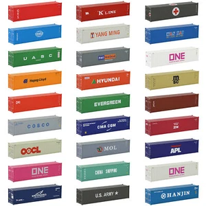 C8746 HO Scale 1:87 40ft Shipping Container 40' Hi-cubes Model Railway Layout - Picture 1 of 55
