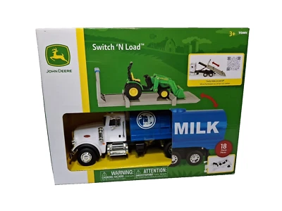 John Deere 1/32 Scale Switch n Load LP83013 Peterbilt Semi Flatbed 18 Piece Set - Image 1 of 4