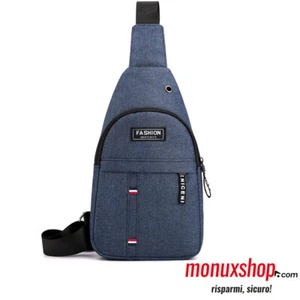 BORSA A TRACOLLA UNISEX IN NYLON BLU PER ACCESSORI DA VIAGGIO TEMPO LIBERO - Foto 1 di 3