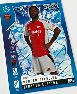 Topps 2024-25 UEFA Match Attax Update - STERLING (ARSENAL) Snow Ballers SBLE1 - Picture 1 of 3